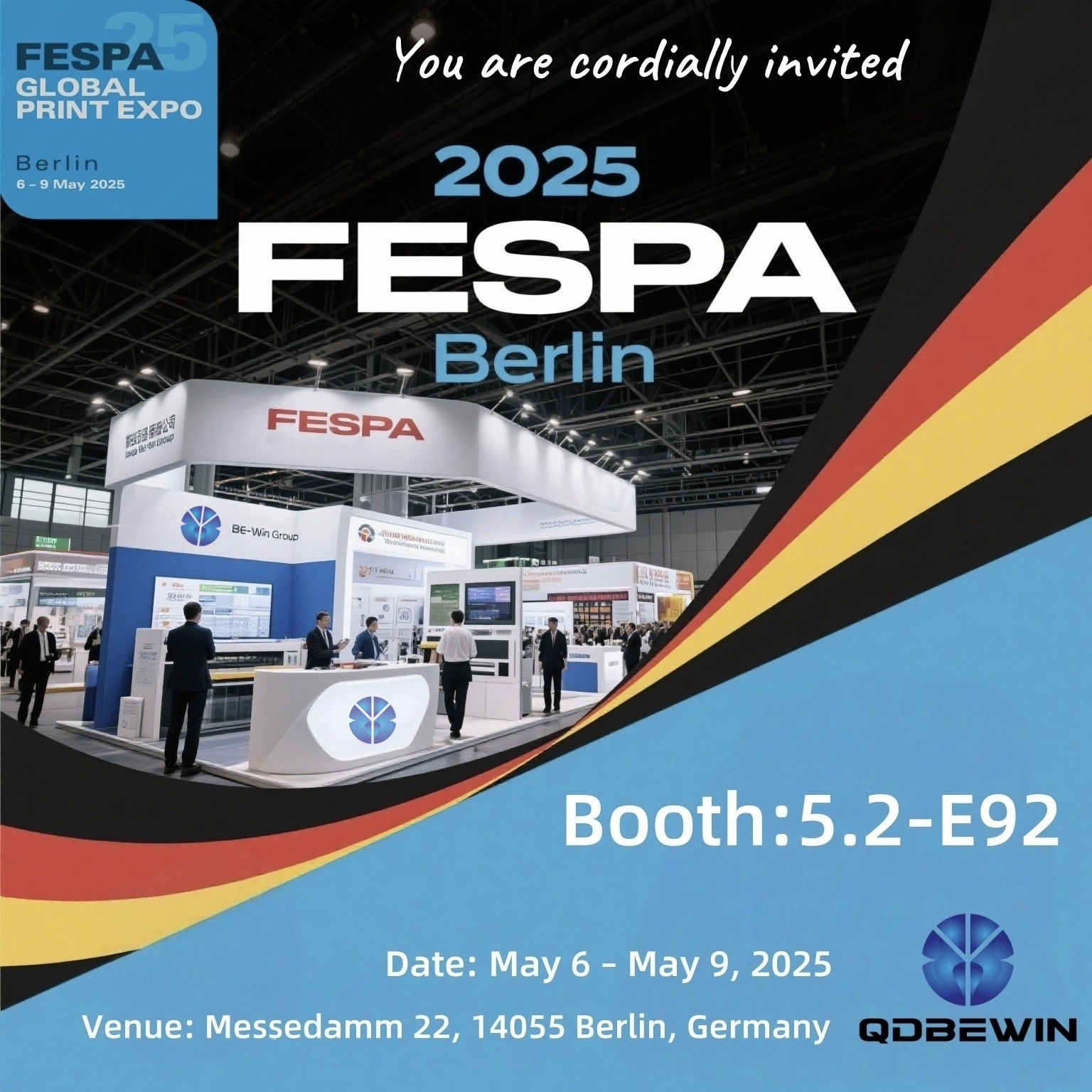 Qingdao-voitosta esitellään Fespa 2025 Berliini-Booth 5.2-E92